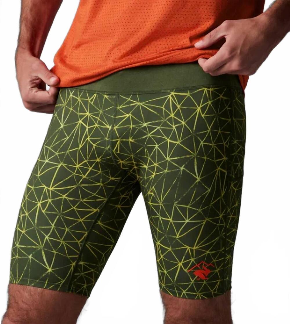 NEW RABBIT men's shredsters half tights in chive trails